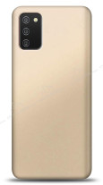 Луксозен силиконов гръб ТПУ ултра тънък МАТ за Samsung Galaxy A02s A025F / Samsung Galaxy A03S A037F златист